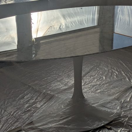 New Coat on Eero Saarinen Oval 78″ Table