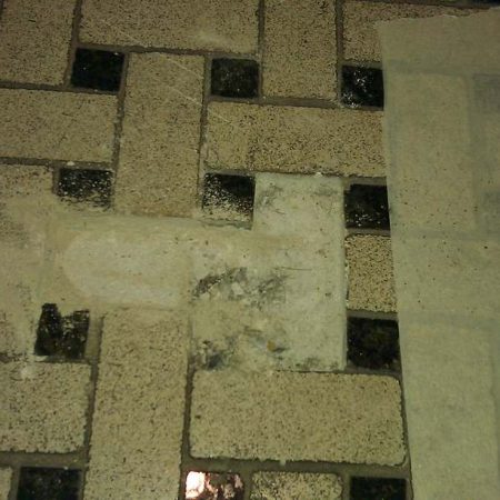 basket wave mosaic re installing image Basket Weave Crumbling on Mosaic Tiles Refit