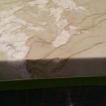 Beige Counter Edge With Nick Repair