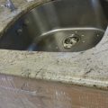 Beige Yellow Granite Crack By Sink Repair