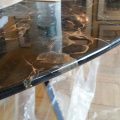 Black Portora Country Oval Table Edge Fixed