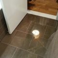 Brown Bathroom Floor Shined Up Finish