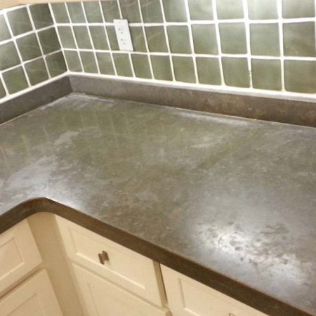 Brown Limestone Countertop Dingy Rings & Dull Blots