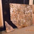 Brown White Marble Table Corner Fracture