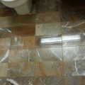 Brownish Yellow Beige Shined Re Grouted Bathroom Floor