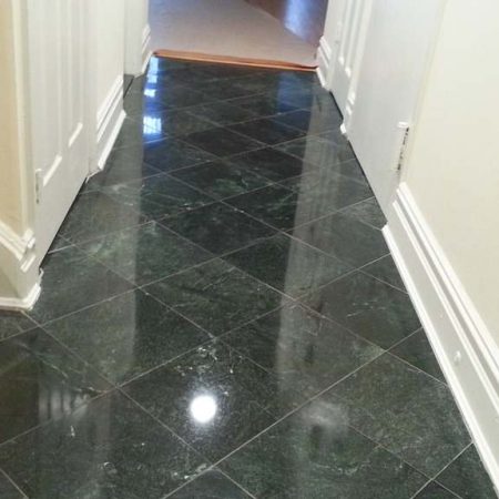 Serpentine Marble Tiled Entryway / Corridor after Refinishing