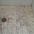 Calcium Builups Black Mold Efflorescence On Shower Floor