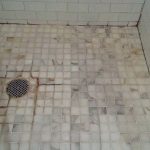 Calcium Builups Black Mold Efflorescence On Shower Floor