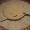 Carrara Wreck Clean Split Round Table Disc Base