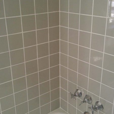 Ceramic Tiles on Wall after Regrouting & Recaulking