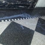 Chemical Blemish Burn On Terrazzo Lobby Floor Removal