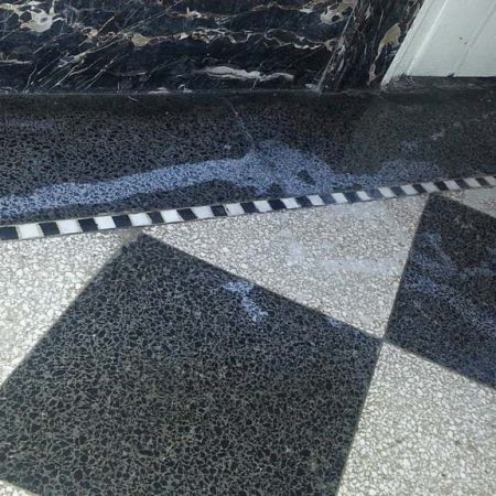 Chemical Burn On Terrazzo Lobby Floor