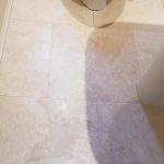 Cleaned Small Restroom Floor