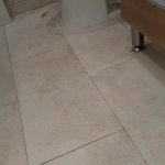 Dirty Spotting Bathroom Limestone Floor Cleaning