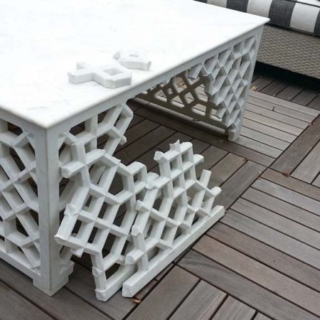 Exterior Square Cocktail Table Grid Sides