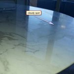 Fogging Cloudy Spot On Round Table Surface