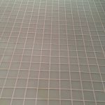 Glass Mosaic Bathroom Floor With New White Grout