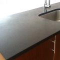 Gray Granite With Black Opaque Flakes Kitchen Island