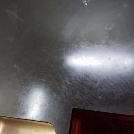 Greasy Shabby Marks on Slate Stone Countertop