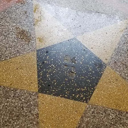 Holes & Gaps in Terrazzo Inlaid Star