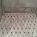 Marble Shower Floor White Caulk On Perimeter