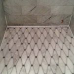 Marble Shower Floor White Caulk On Perimeter