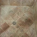 Multicolor Tiled Shower Stall Floor