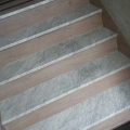 New White Carrara Marble Steps Fitting Installation