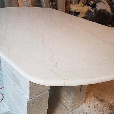 Elliptical Table on Construction Site Fabrication