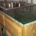 Raw Edge Makeover On Serpentine Green Marble