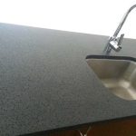 Rehoned Gray Granite Black Flakes Kitchen Counter