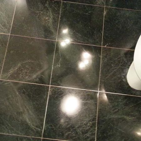 Serpentine Black Marble Bathroom Floor