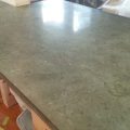 Severely Etched Limestone Countertop After Refinishing