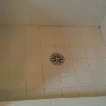 Dirty Grout on Shower Cabin Floor