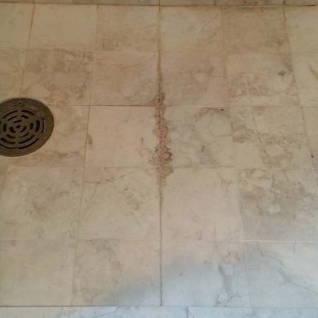 Build Up and Efflorescence on Shower Floor