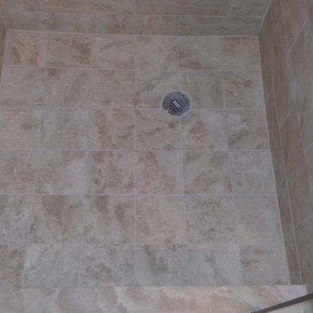 Freshly Grouted Shower Floor