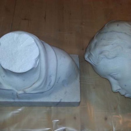 Statuary Marble Broken Head Bust Restoration