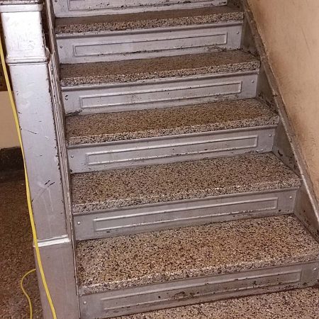 Terrazzo Steps after Cleaning & Scrubbing