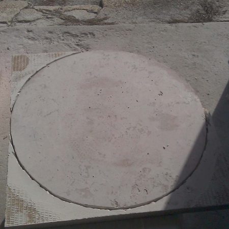 Travertine Table Outdoor Fabrication