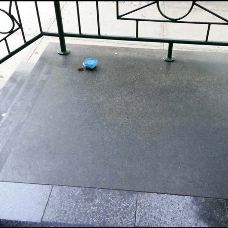 Ubatuba Deterioration on Opaque Granite Porch & Steps