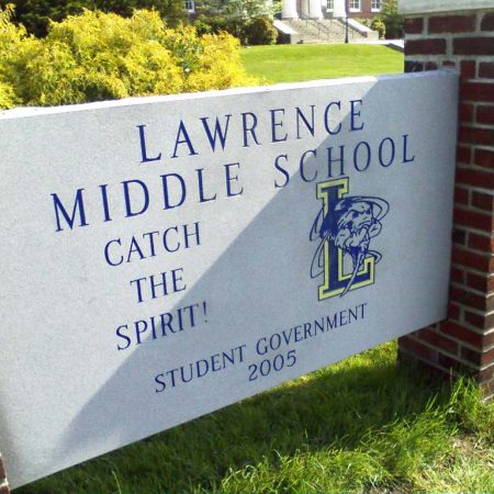 Vandalism Graffiti On Engraved Granite Block after Removal