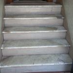 White Carrara Cracked Steps Replacement