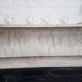 White Mantelpiece Oily Stain