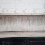 White Mantelpiece Oily Stain