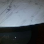 White Marble Chip On Edge Color Matched