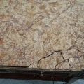 Yellow Brown Marble Tray Table Shattered