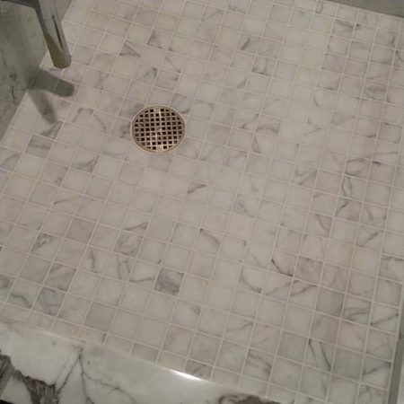 Yellowing On Shower Floor after Removal