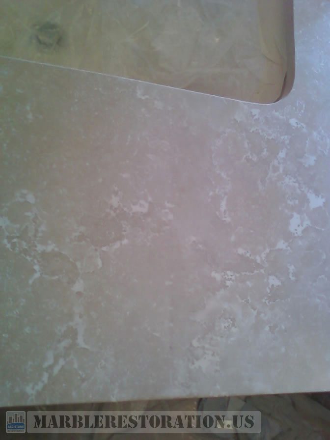 Fixed Seam on Botticino BathTub Top