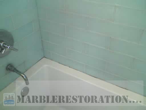 Tub and Glass Tiles Re Caulking