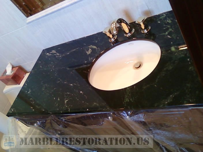 Serpentine Marble Bathroom Vanity